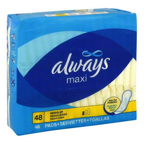 Always Maxi Pads, Regular Protection - 48 Pads